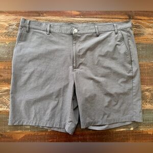 PGA Tour Men’s 44 Gray Pockets Casual Flat Front Golf Shorts